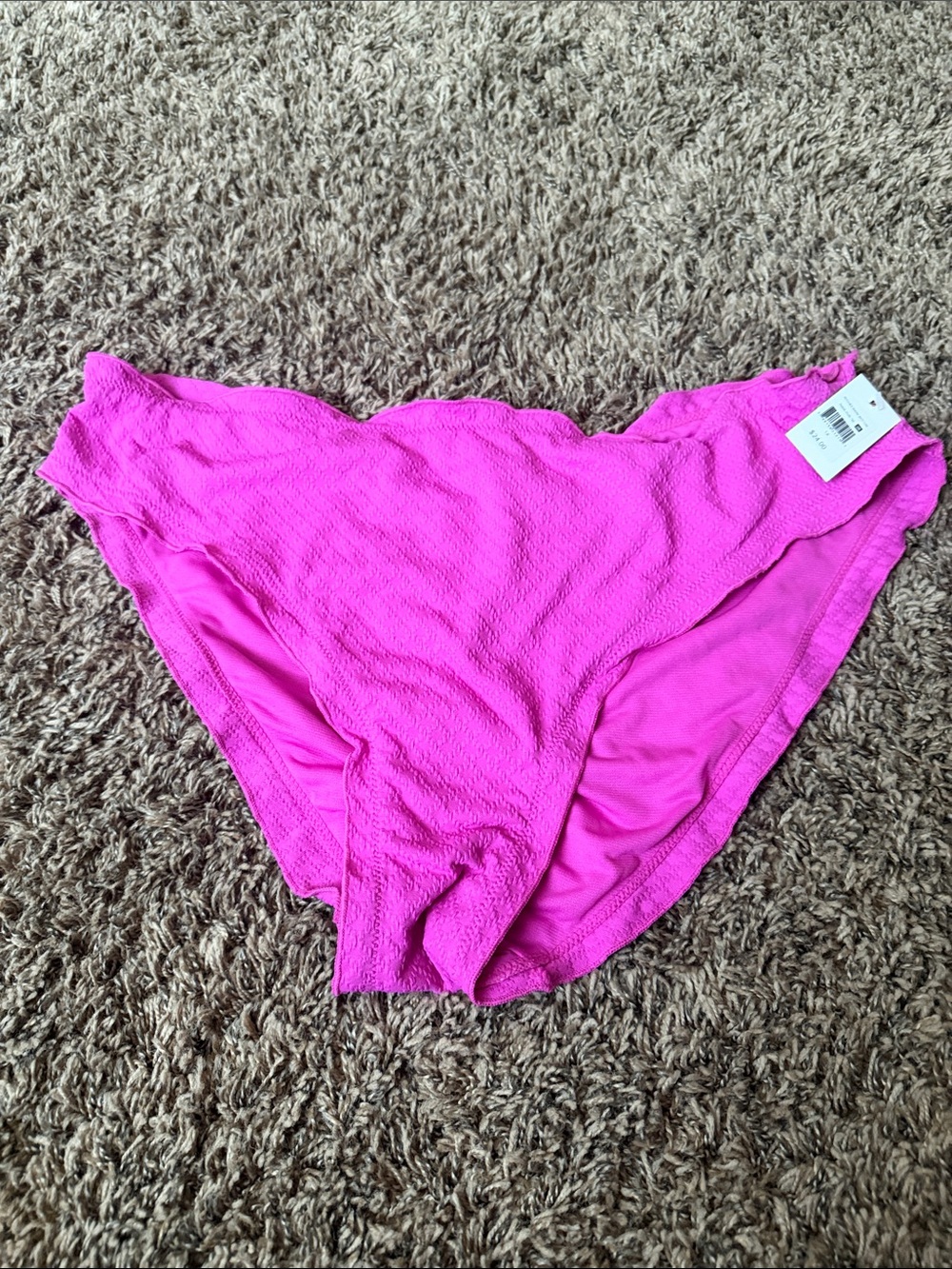 NWT Women’s Power 2 the Flower High-Cut Pink Textured Bikini Bottoms Sz 1X